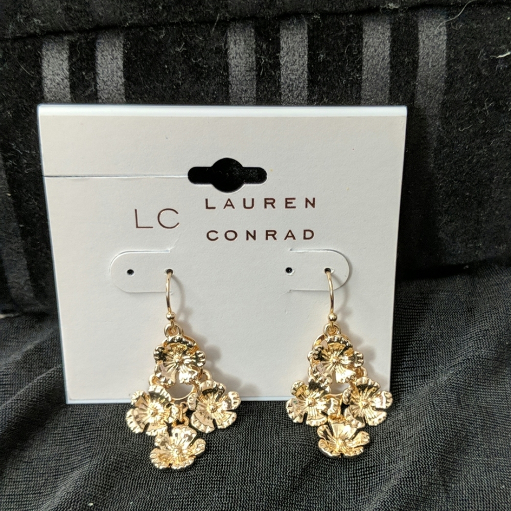Lauren Conrad gold tone earrings